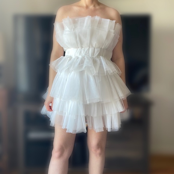 Tulle Mini Party Bachelorette Dress - Picture 3 of 7